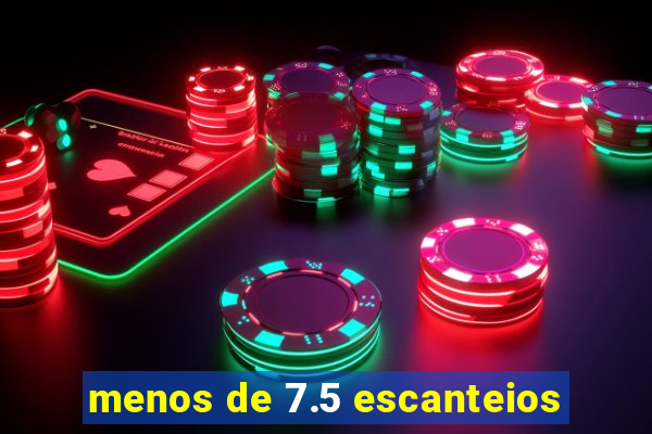 menos de 7.5 escanteios